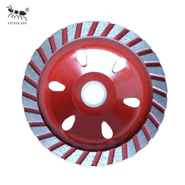 Metal Bond Diamante Vermelho Concreto Moagem Copo Roda Grosso para Moer Concreto e Pedra.