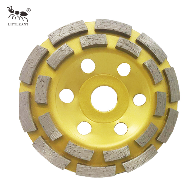 Roda de moagem de linha dupla ligação de metal amarelo amarelo para moer concreto